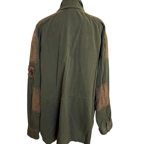 Legendary Whitetails Jacket Coat Mens 2XLT Green Faux Leather Patches Barn Chore - Picture 7 of 11